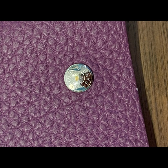 Hermes Ulysse Mini notebook cover in purple Togo leather. With box and ribbon. - Picture 7 of 10